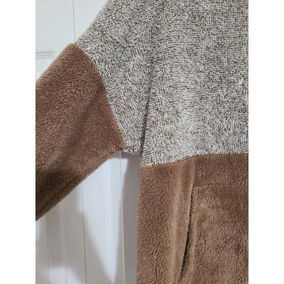 Merokeety large women's sherpa partial zip sweater - Picture 2 of 10